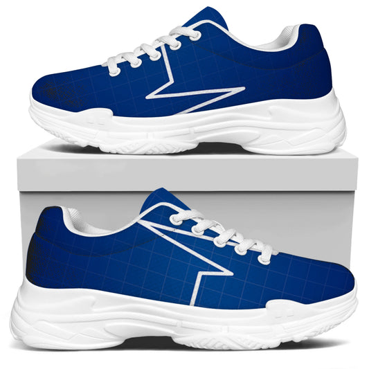 Heartbeat Cardiogram Print White Chunky Shoes