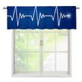 Heartbeat Cardiogram Print Window Valance