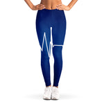 Heartbeat Cardiogram Print Women's Leggings