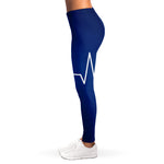 Heartbeat Cardiogram Print Women's Leggings
