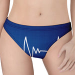 Heartbeat Cardiogram Print Women's Thong