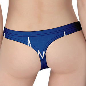 Heartbeat Cardiogram Print Women's Thong