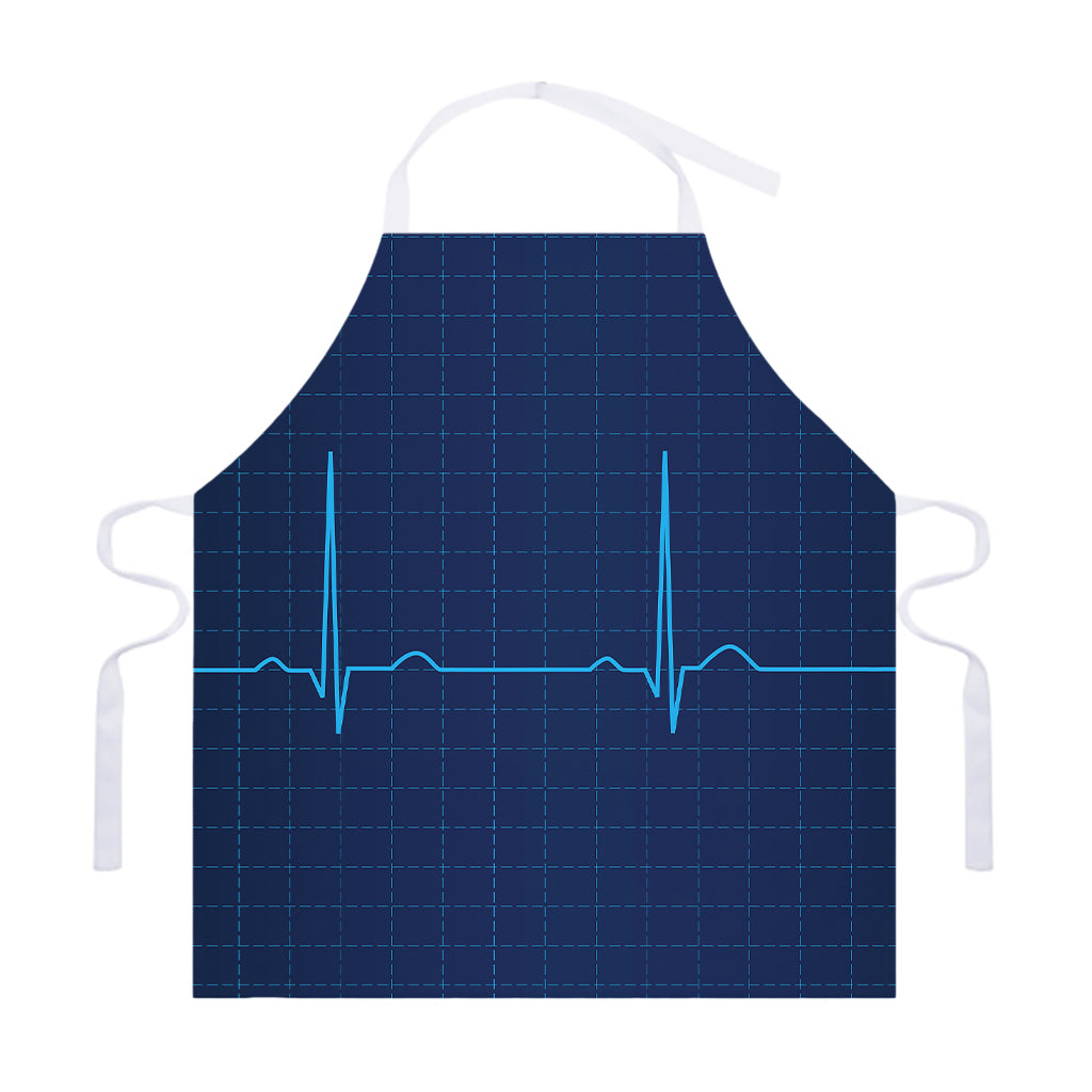Heartbeat Electrocardiogram Print Adjustable Apron