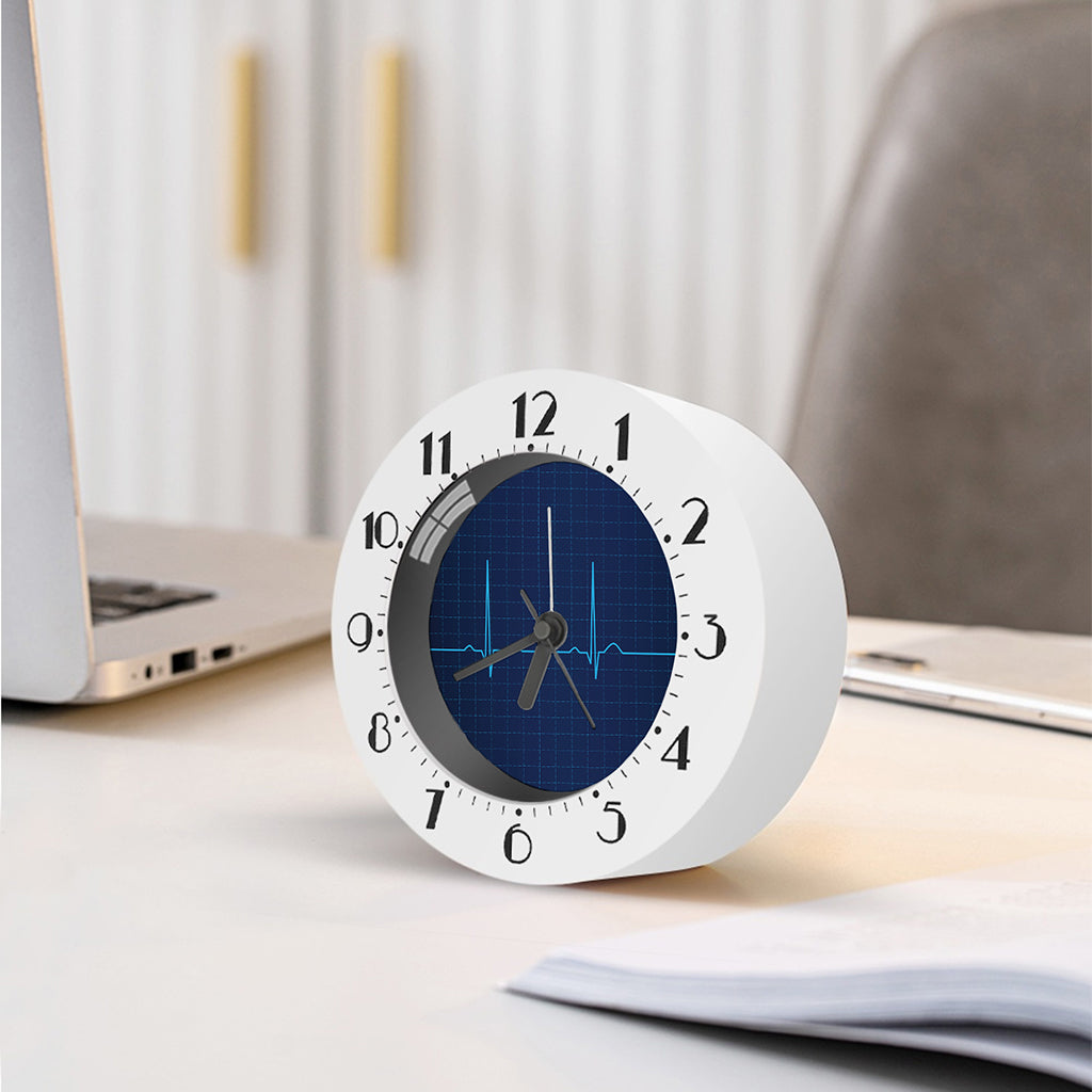 Heartbeat Electrocardiogram Print Alarm Clock