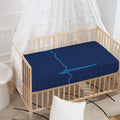 Heartbeat Electrocardiogram Print Baby Crib Sheet