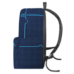 Heartbeat Electrocardiogram Print Backpack