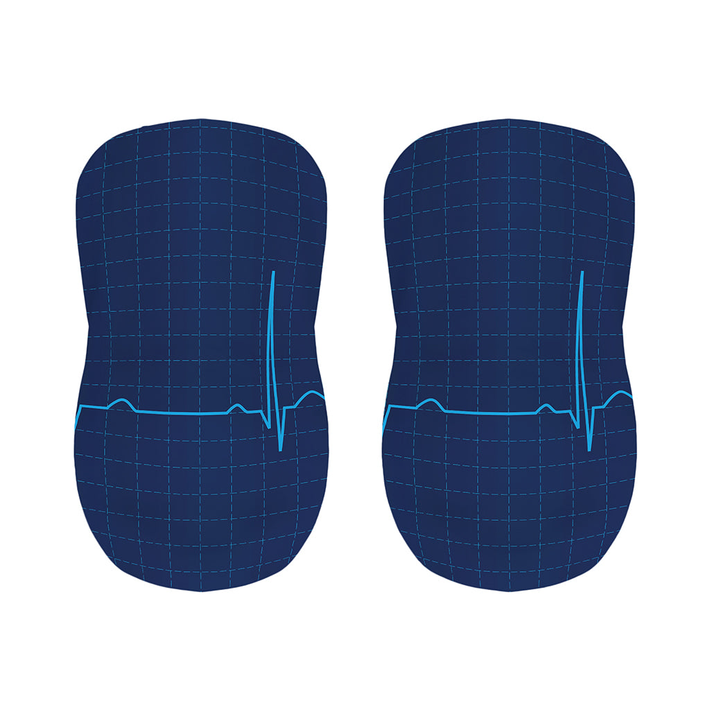 Heartbeat Electrocardiogram Print Bar Stool Covers