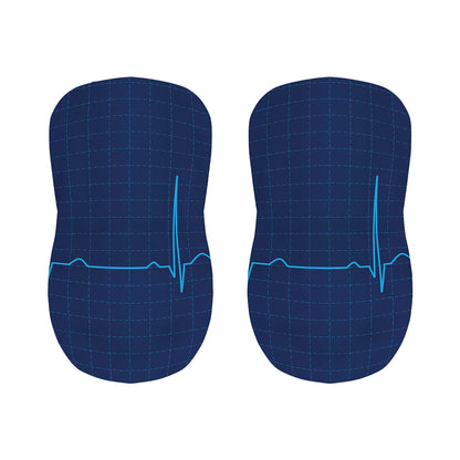 Heartbeat Electrocardiogram Print Bar Stool Covers