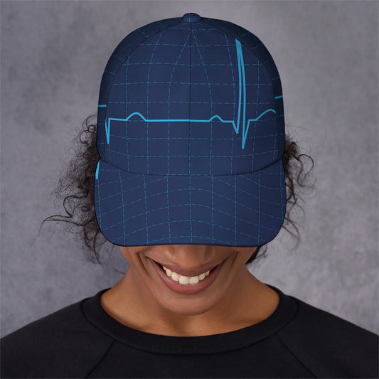 Heartbeat Electrocardiogram Print Baseball Cap