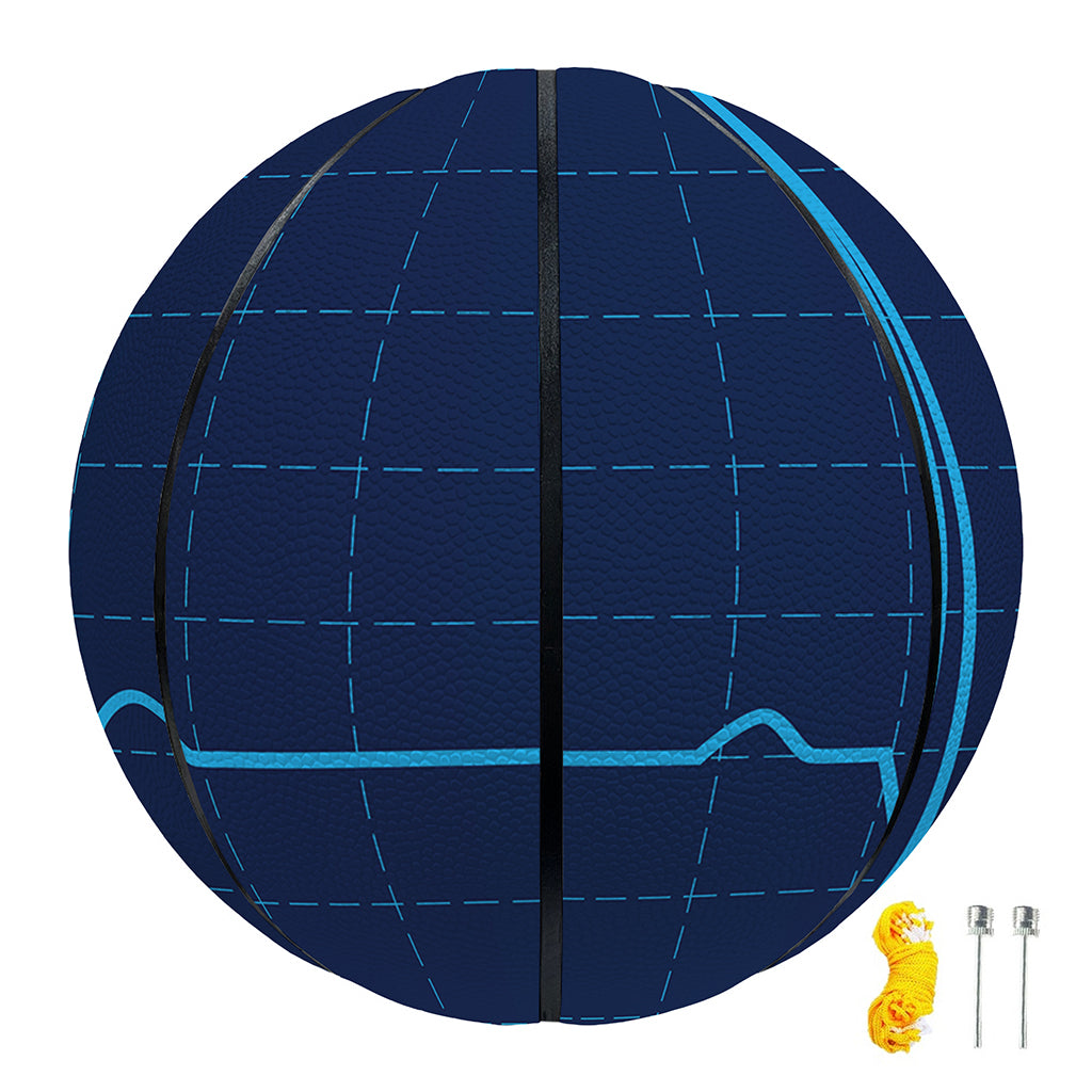 Heartbeat Electrocardiogram Print Basketball
