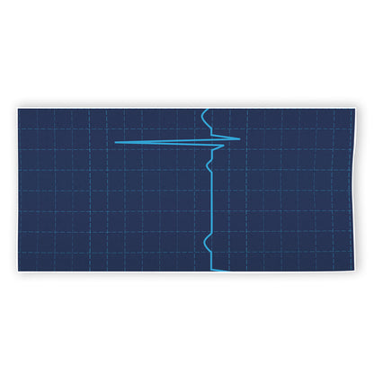 Heartbeat Electrocardiogram Print Beach Towel