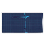 Heartbeat Electrocardiogram Print Beach Towel