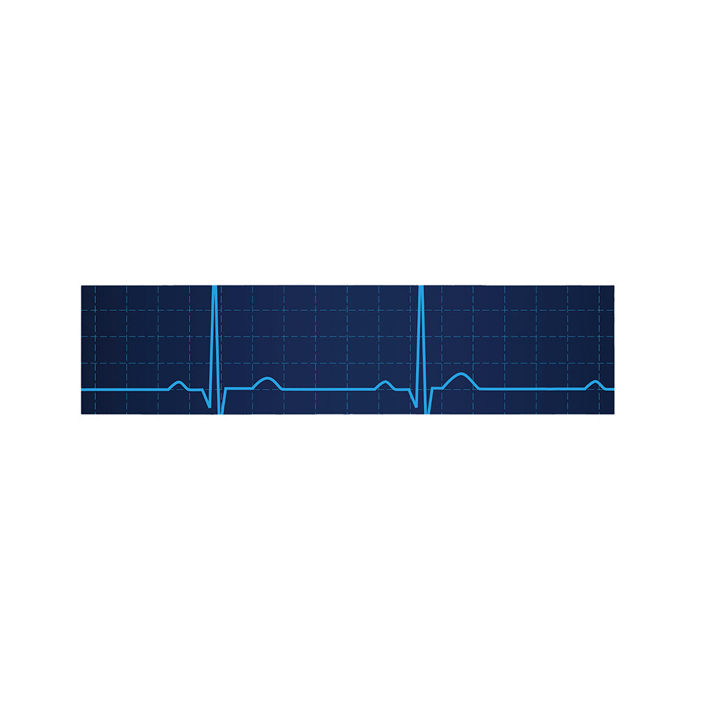 Heartbeat Electrocardiogram Print Bed Runner