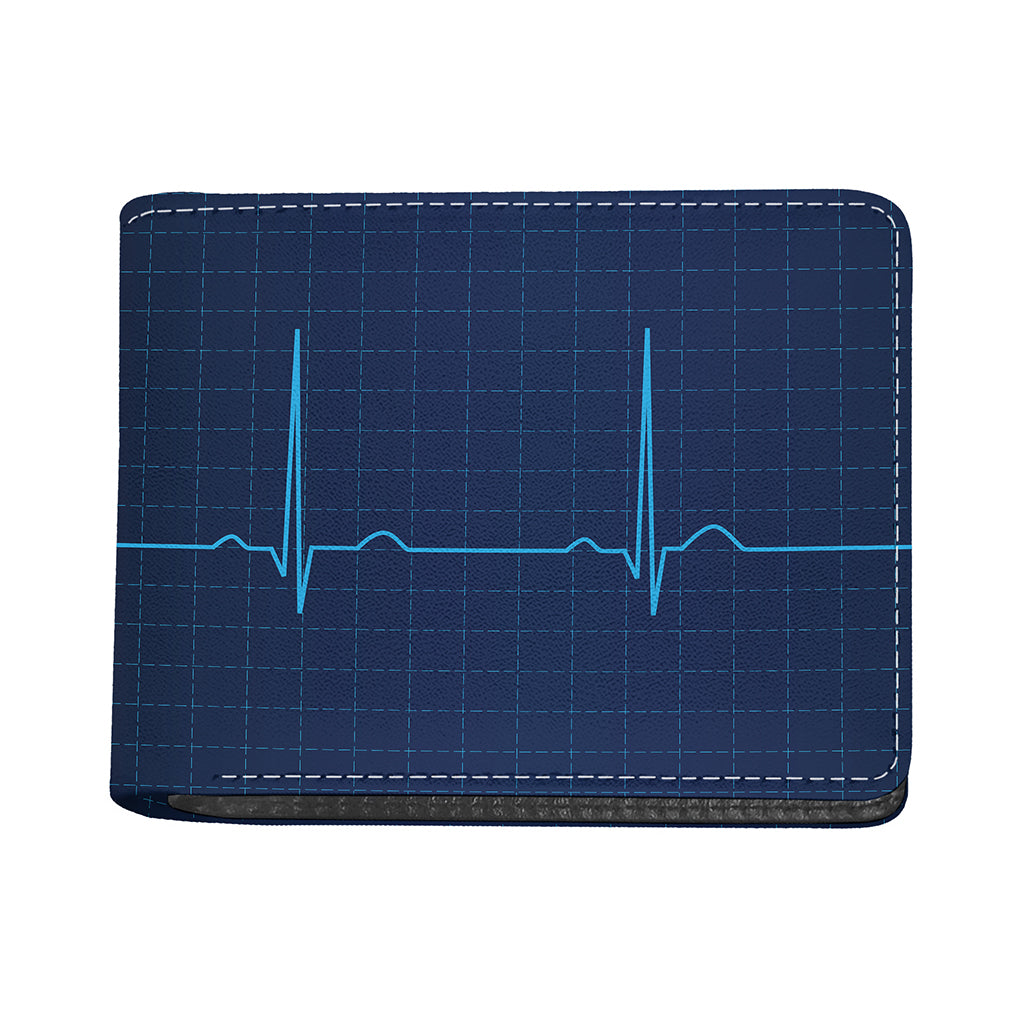 Heartbeat Electrocardiogram Print Bifold Wallet