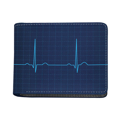 Heartbeat Electrocardiogram Print Bifold Wallet
