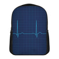 Heartbeat Electrocardiogram Print Casual Backpack