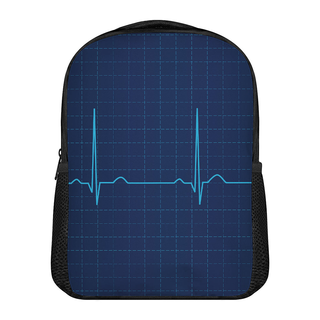 Heartbeat Electrocardiogram Print Casual Backpack