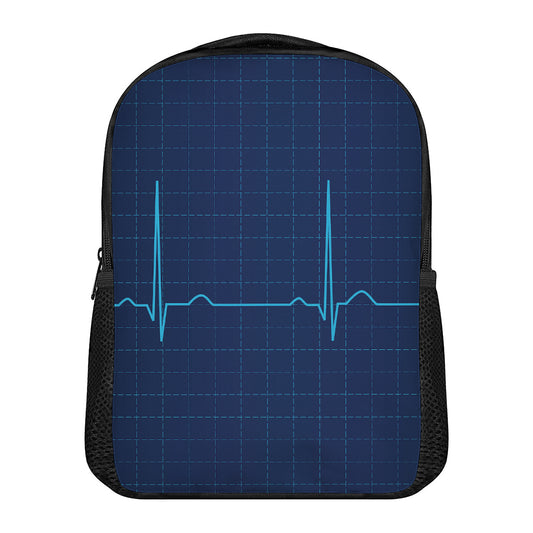 Heartbeat Electrocardiogram Print Casual Backpack
