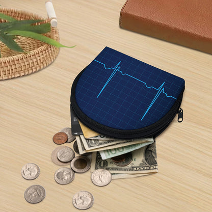Heartbeat Electrocardiogram Print Coin Purse
