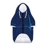 Heartbeat Electrocardiogram Print Dog Zip Up Hoodie