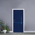 Heartbeat Electrocardiogram Print Door Sticker