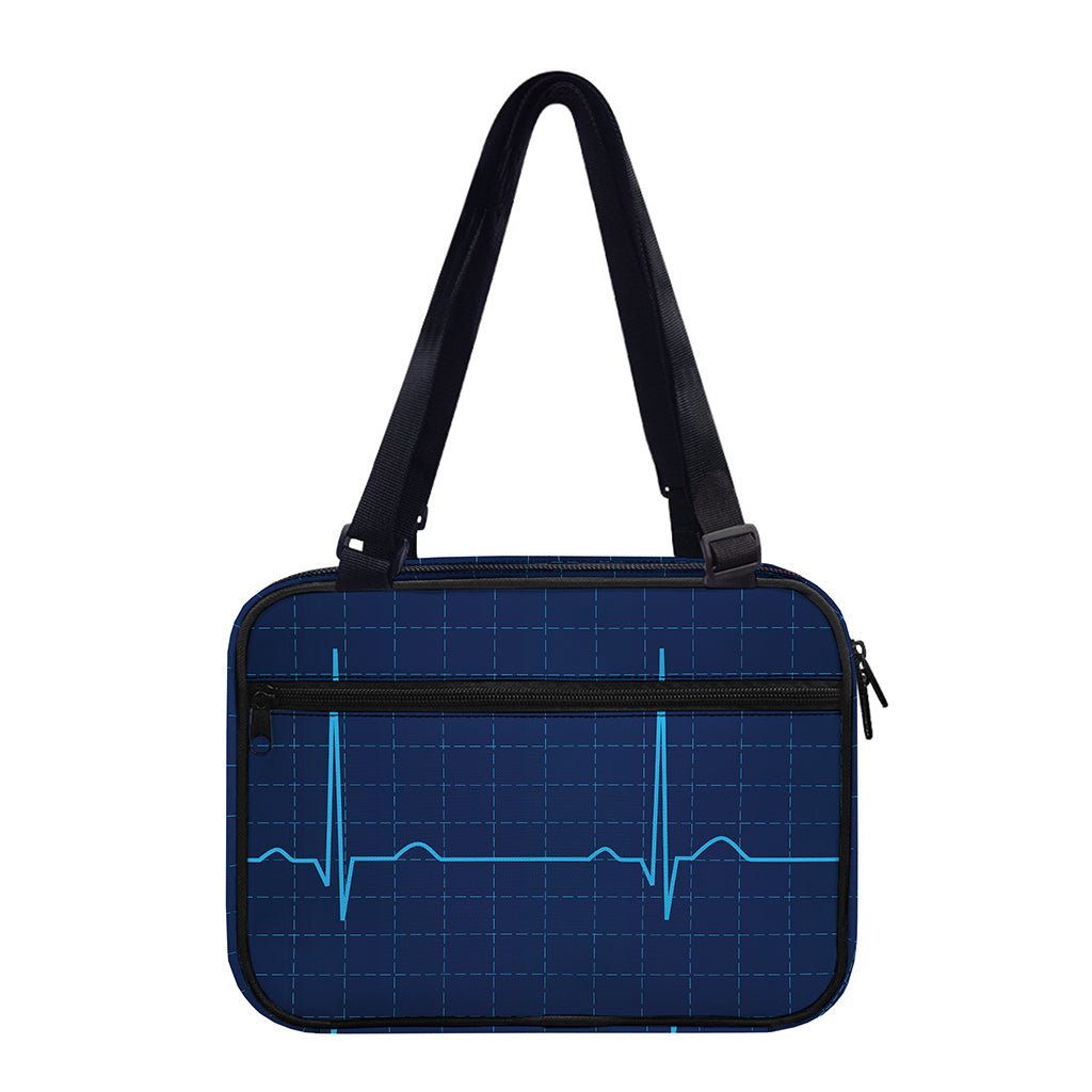 Heartbeat Electrocardiogram Print Double Strap Bible Bag