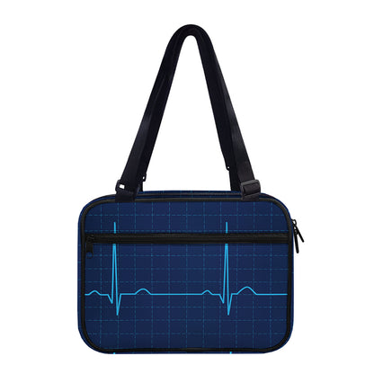 Heartbeat Electrocardiogram Print Double Strap Bible Bag
