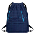 Heartbeat Electrocardiogram Print Drawstring Backpack