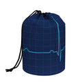 Heartbeat Electrocardiogram Print Drawstring Makeup Bag