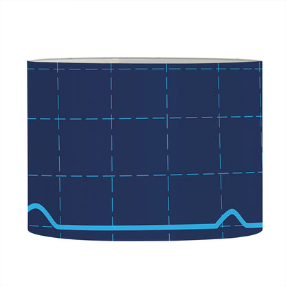 Heartbeat Electrocardiogram Print Drum Lamp Shade