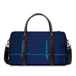 Heartbeat Electrocardiogram Print Duffle Bag