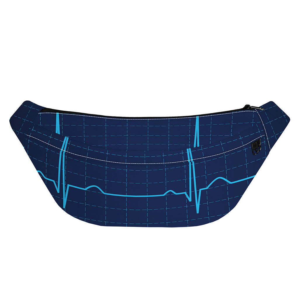 Heartbeat Electrocardiogram Print Fanny Pack