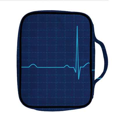Heartbeat Electrocardiogram Print Front Pocket Bible Bag