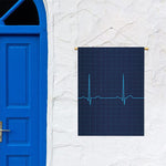 Heartbeat Electrocardiogram Print Garden Flag