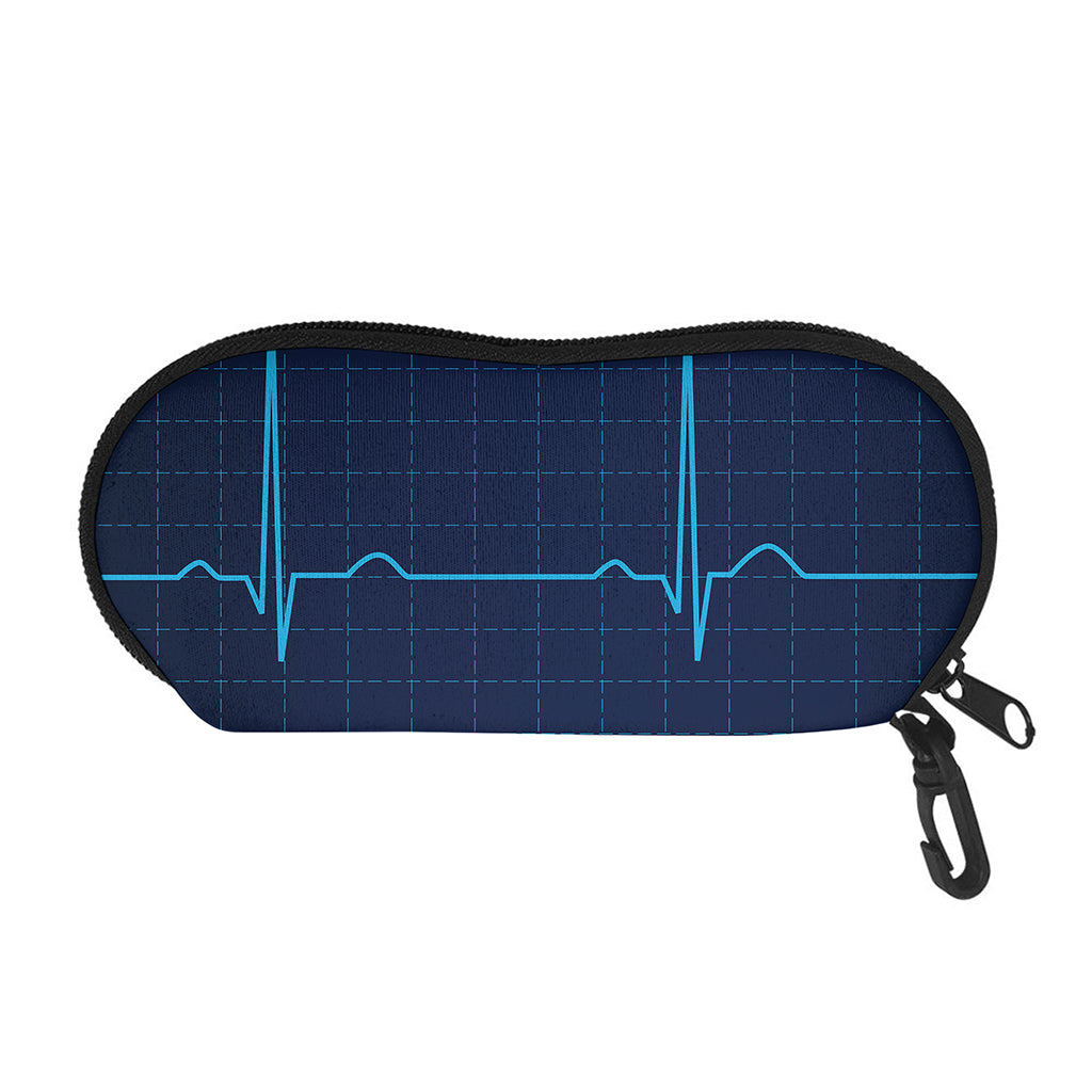 Heartbeat Electrocardiogram Print Glasses Case