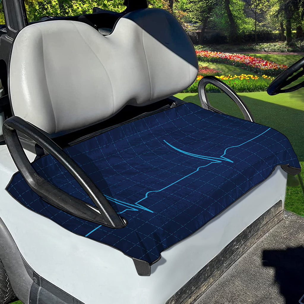 Heartbeat Electrocardiogram Print Golf Cart Seat Cover