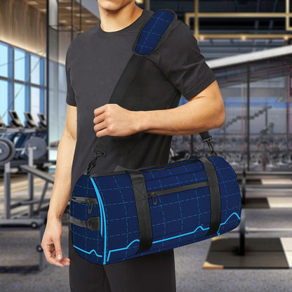 Heartbeat Electrocardiogram Print Gym Bag