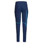 Heartbeat Electrocardiogram Print High-Waisted Pocket Leggings