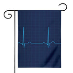 Heartbeat Electrocardiogram Print House Flag