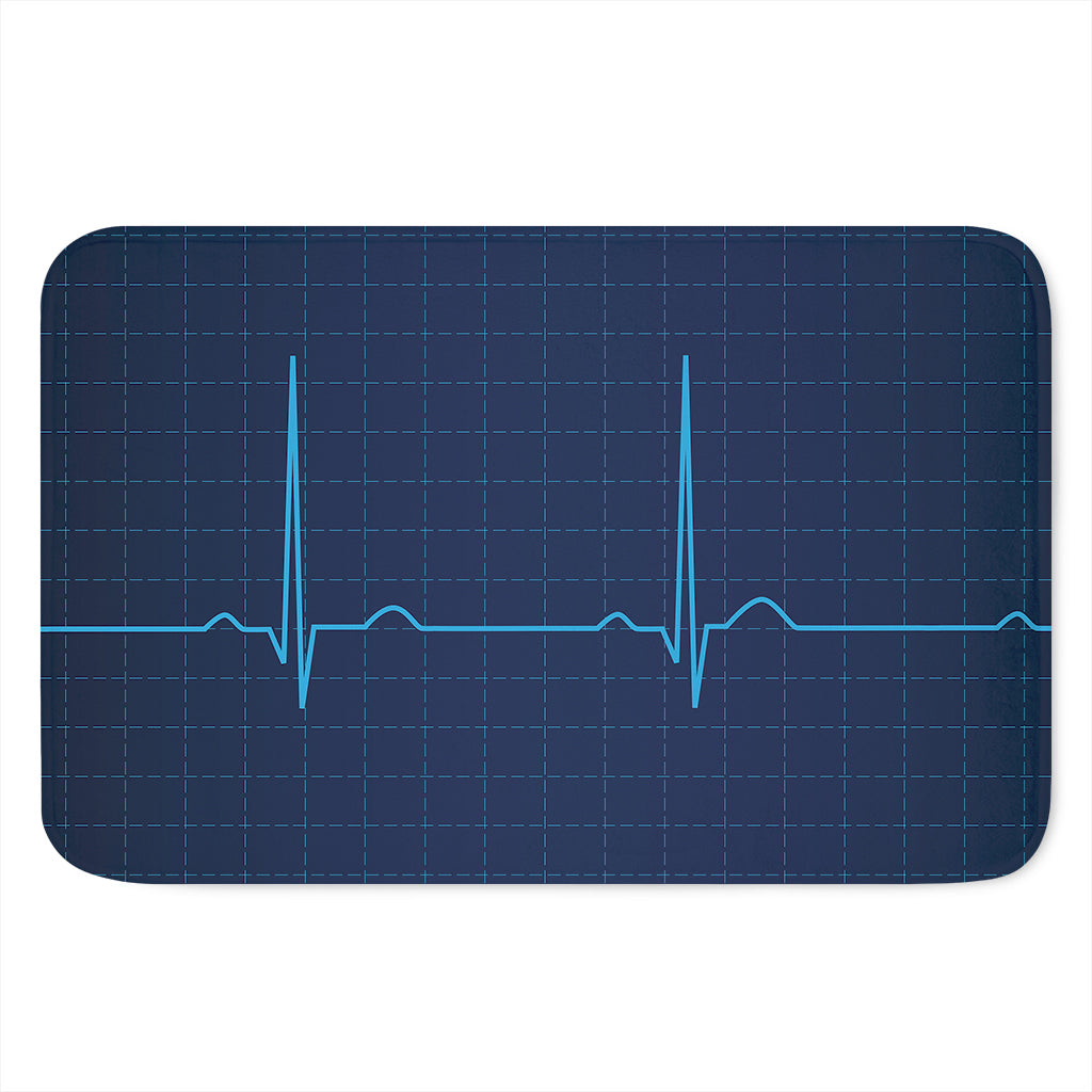 Heartbeat Electrocardiogram Print Indoor Door Mat