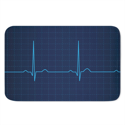 Heartbeat Electrocardiogram Print Indoor Door Mat