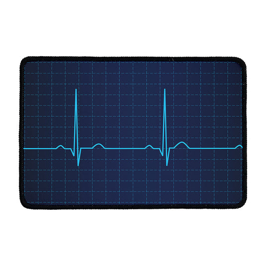 Heartbeat Electrocardiogram Print Kitchen Mat