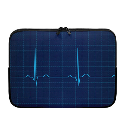Heartbeat Electrocardiogram Print Laptop Sleeve