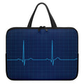 Heartbeat Electrocardiogram Print Laptop Sleeve With Handle