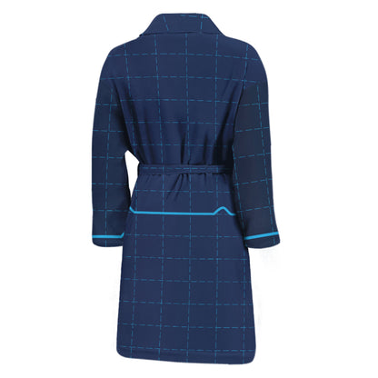 Heartbeat Electrocardiogram Print Men's Bathrobe