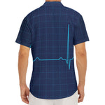Heartbeat Electrocardiogram Print Men's Deep V-Neck Shirt