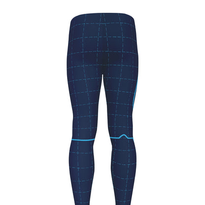 Heartbeat Electrocardiogram Print Men's leggings
