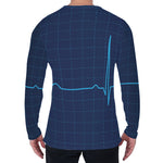 Heartbeat Electrocardiogram Print Men's Long Sleeve T-Shirt