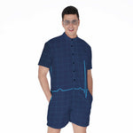 Heartbeat Electrocardiogram Print Men's Rompers