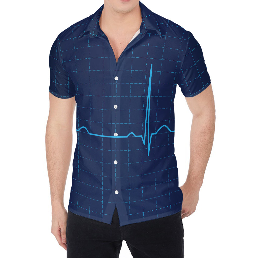 Heartbeat Electrocardiogram Print Men's Shirt